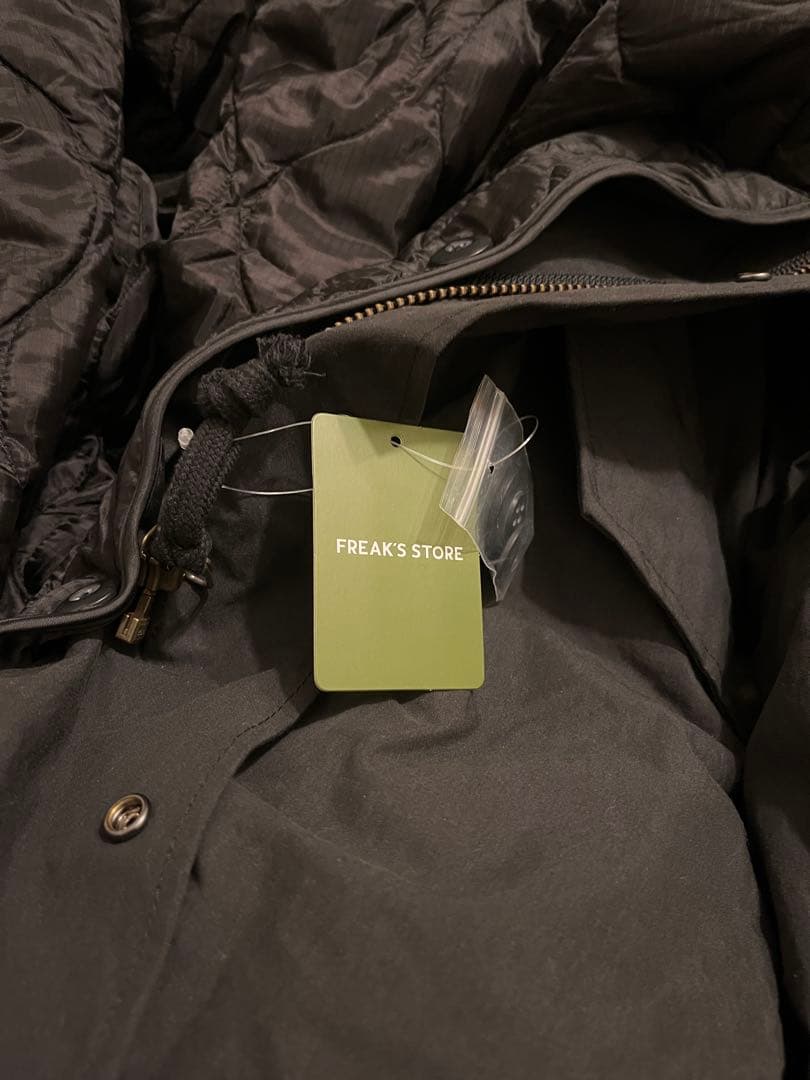 新品タグ付き　ブラック モッズコート L ロング丈　freaks store