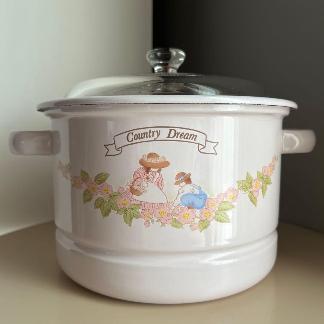 鍋 蒸し器 蒸籠 せいろ レトロ アンティーク 昭和 ホーロー鍋 蒸し鍋 レア