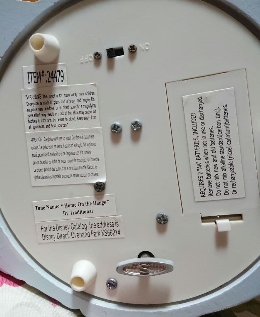(美品)ミッキーマウス スノードーム ウエスタン オルゴール 置物