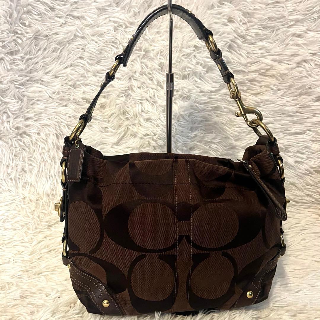 【希少極美品】COACH コーチ ターンロック シグネチャー ワンショルダー