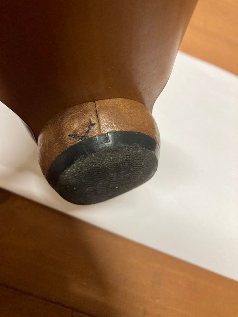 Pioneroピオネロ 手描きロングブーツ ブラウン　25cm 一点もの