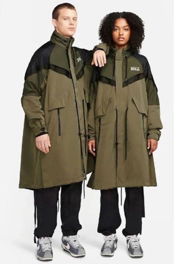 Nike sacai XL モッズコート オリーブグリーン　トレンチコート