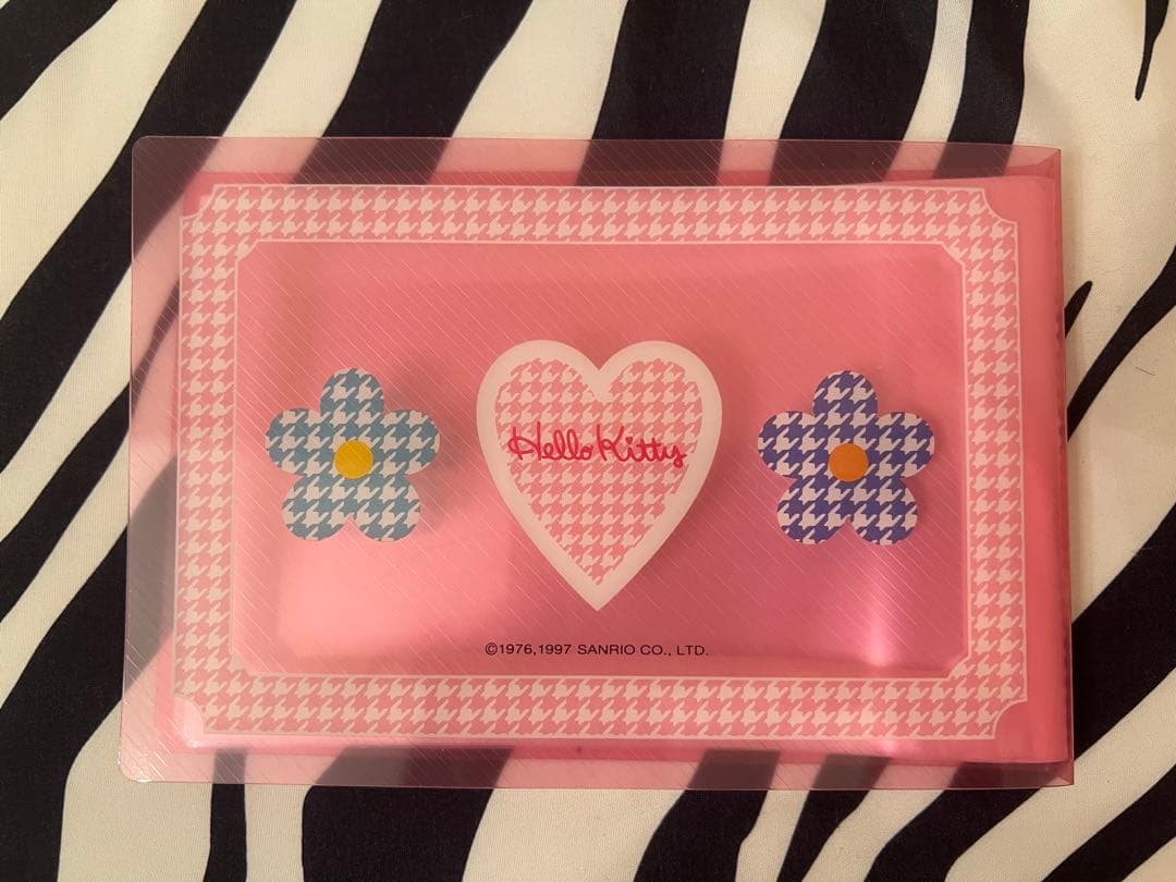 激レア希少 ハローキティ 千鳥柄 平成レトロ シール 帳 アルバム帳 写真入れ