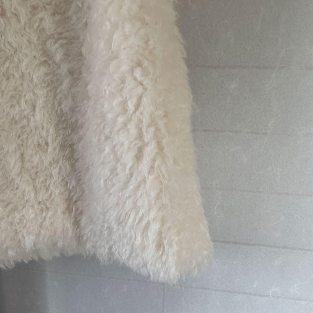 新品【AMOMMA】MINI FUR DRESSファー ミニワンピース ホワイト