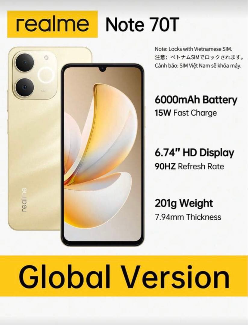 【新品同様】Realme Note 70T Ram 4GB SSD 64GB