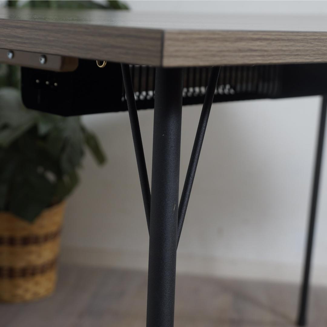 ふとんレス ダイニングコタツ　家具調こたつ　カーボンヒーター　110cm