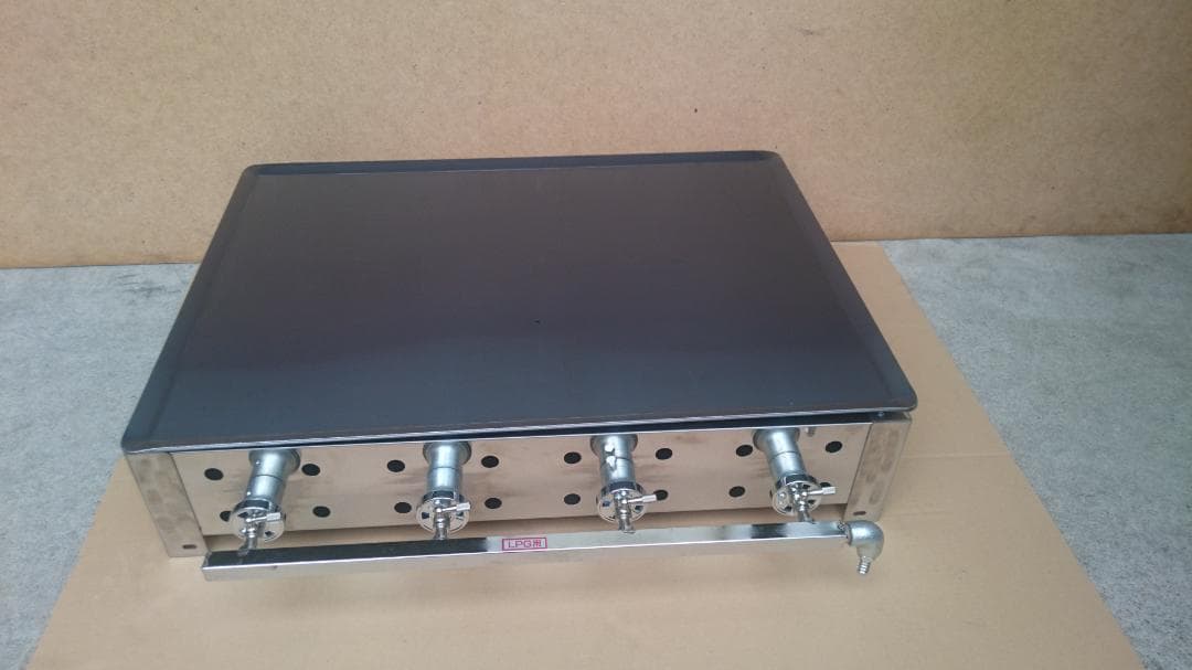 屋外販売に　デモキッチン　７５０幅　専用台キャスター付　模擬店　LPGガスグリル