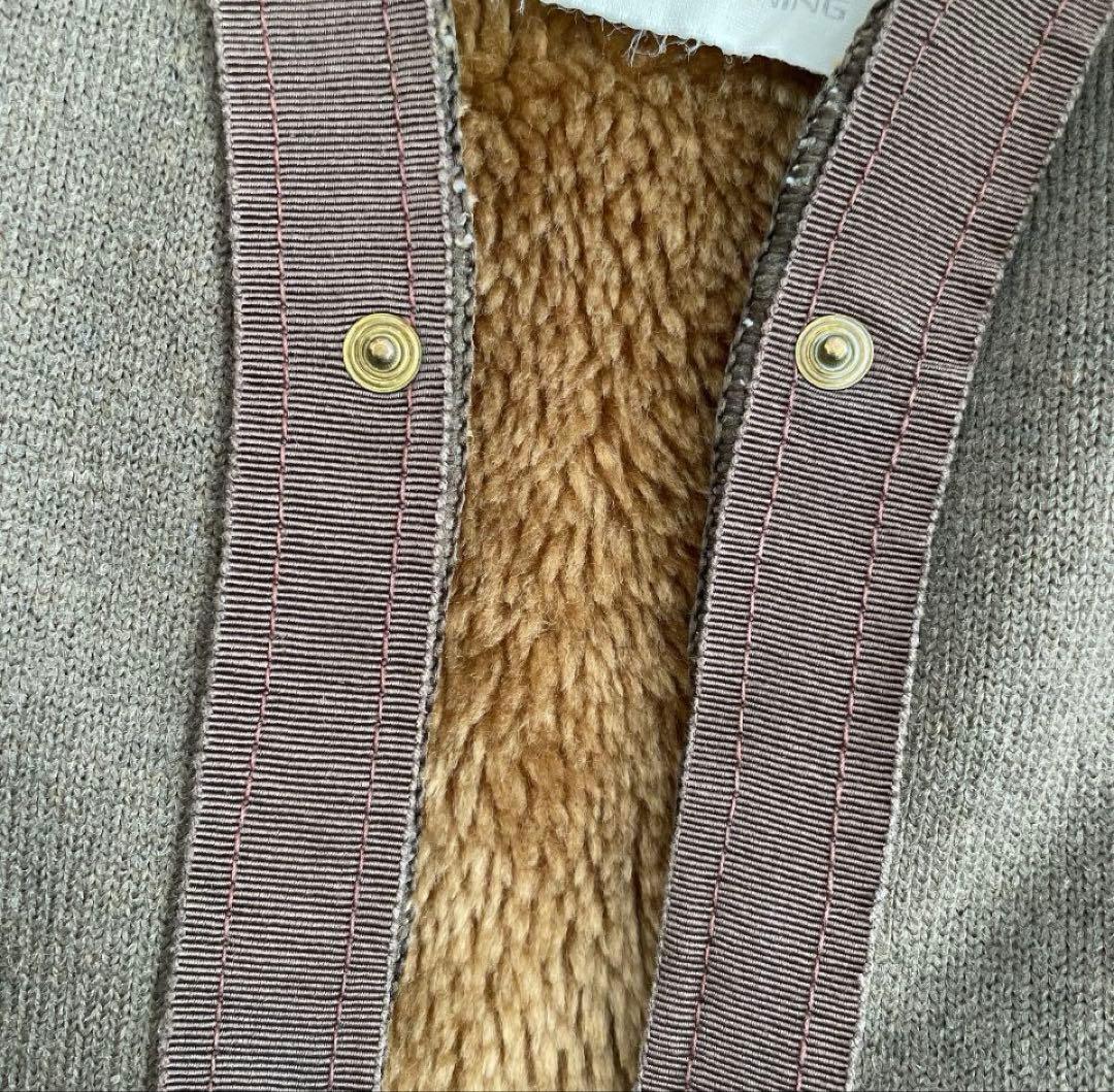 Barbour ブラウン フリース ベスト ファーライナー