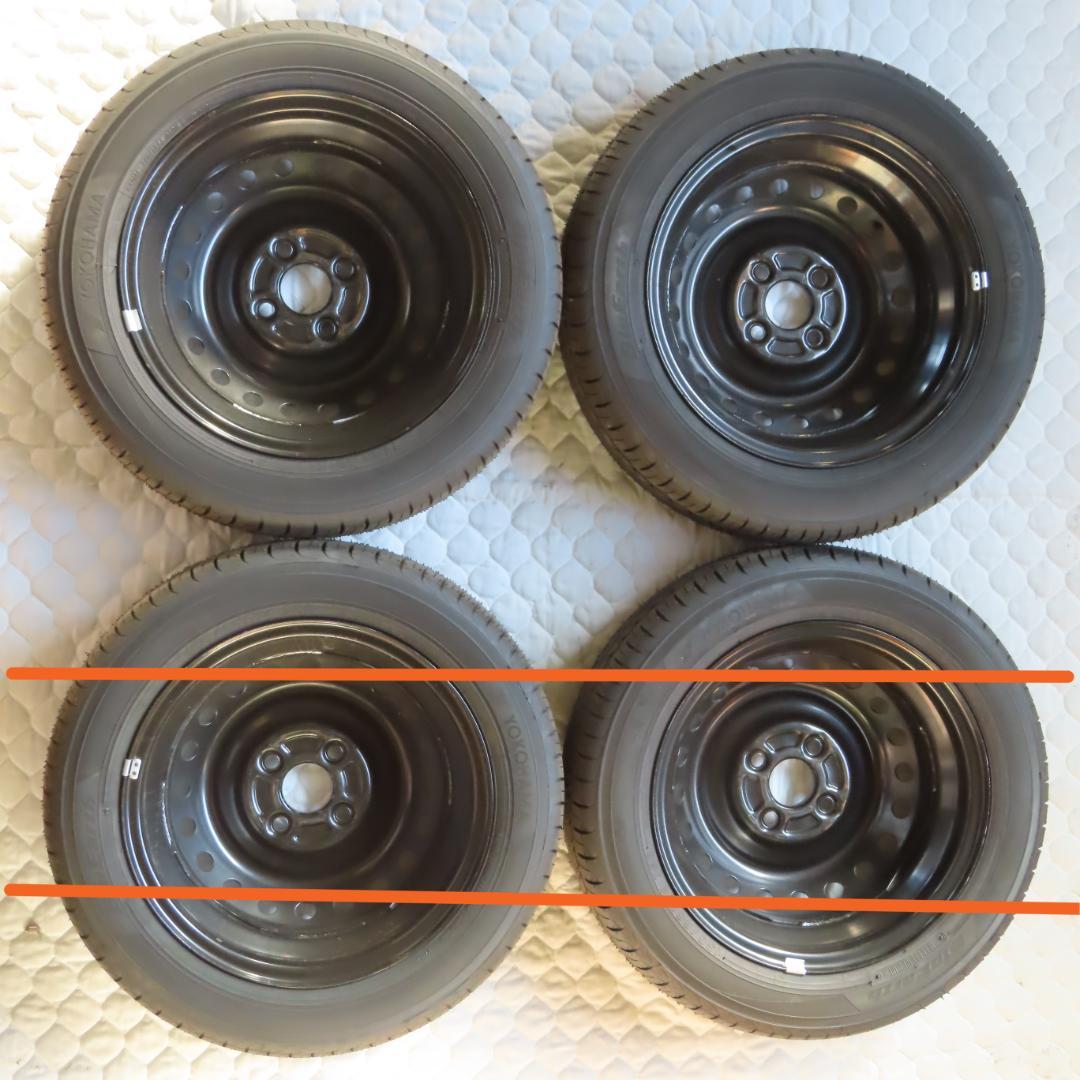 ホンダN-ONE e: 純正14インチタイヤ、ホイール、キャップ 新車外し①