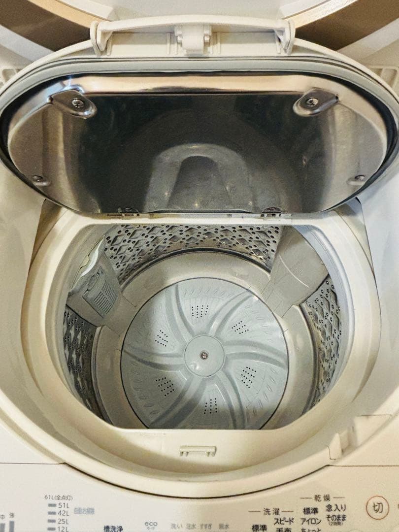 TOSHIBA ZABOON 縦型洗濯乾燥機 8kgホワイト