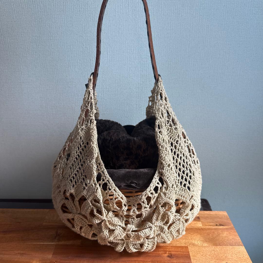 エバゴス ebagos レース　カゴバッグ