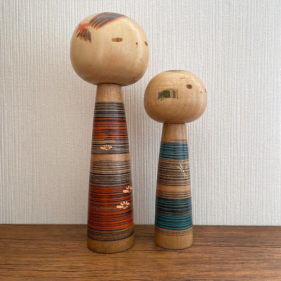 山中三平 こけし（8in / 21cm & 6in / 16cm）