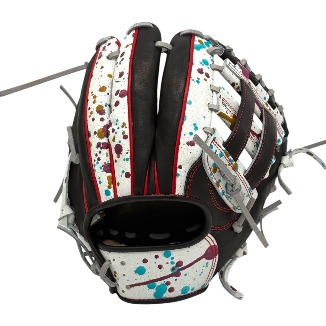 【魔改造】久保田スラッガー軟式KSN-AR2 内野用　ブラック×ペイントホワイト