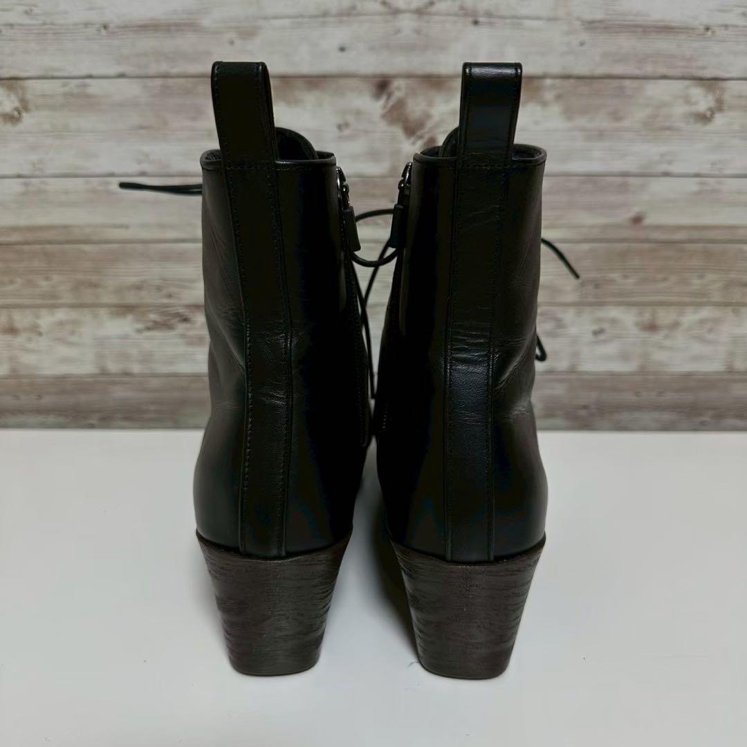 【未使用品】 Hills Avenue レースアップ ショートブーツ ブラック