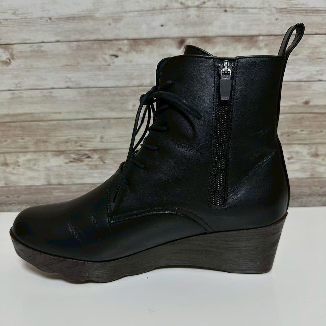 【未使用品】 Hills Avenue レースアップ ショートブーツ ブラック