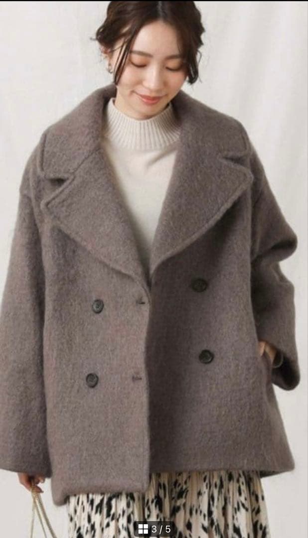 ⭐︎グレディブリリアン⭐︎クロシェ⭐︎モヘヤ混シャギーミディPコート⭐︎