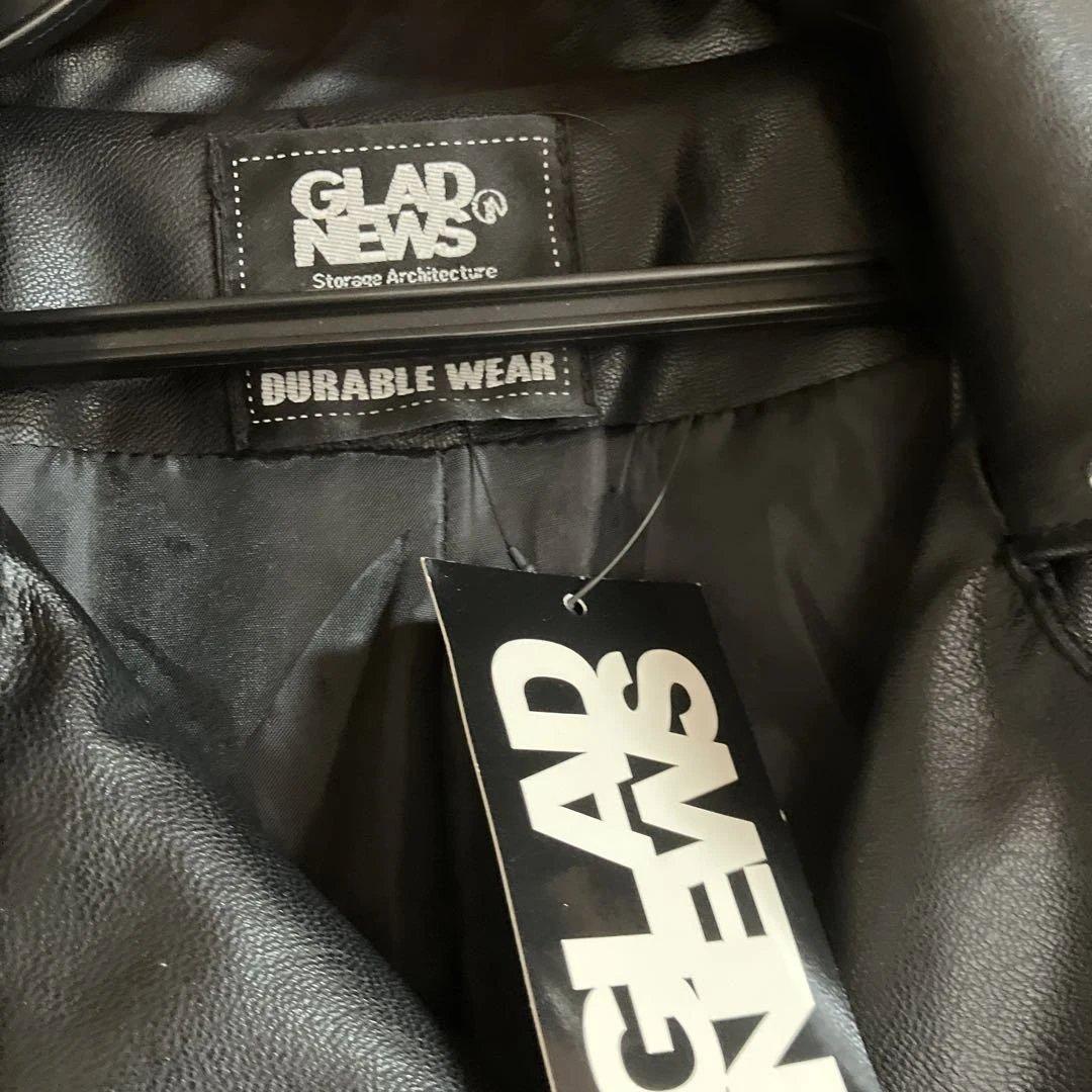 ［新品未使用タグ付き］激レア‼️GLAD NEWS スタッズライダースF ブラック