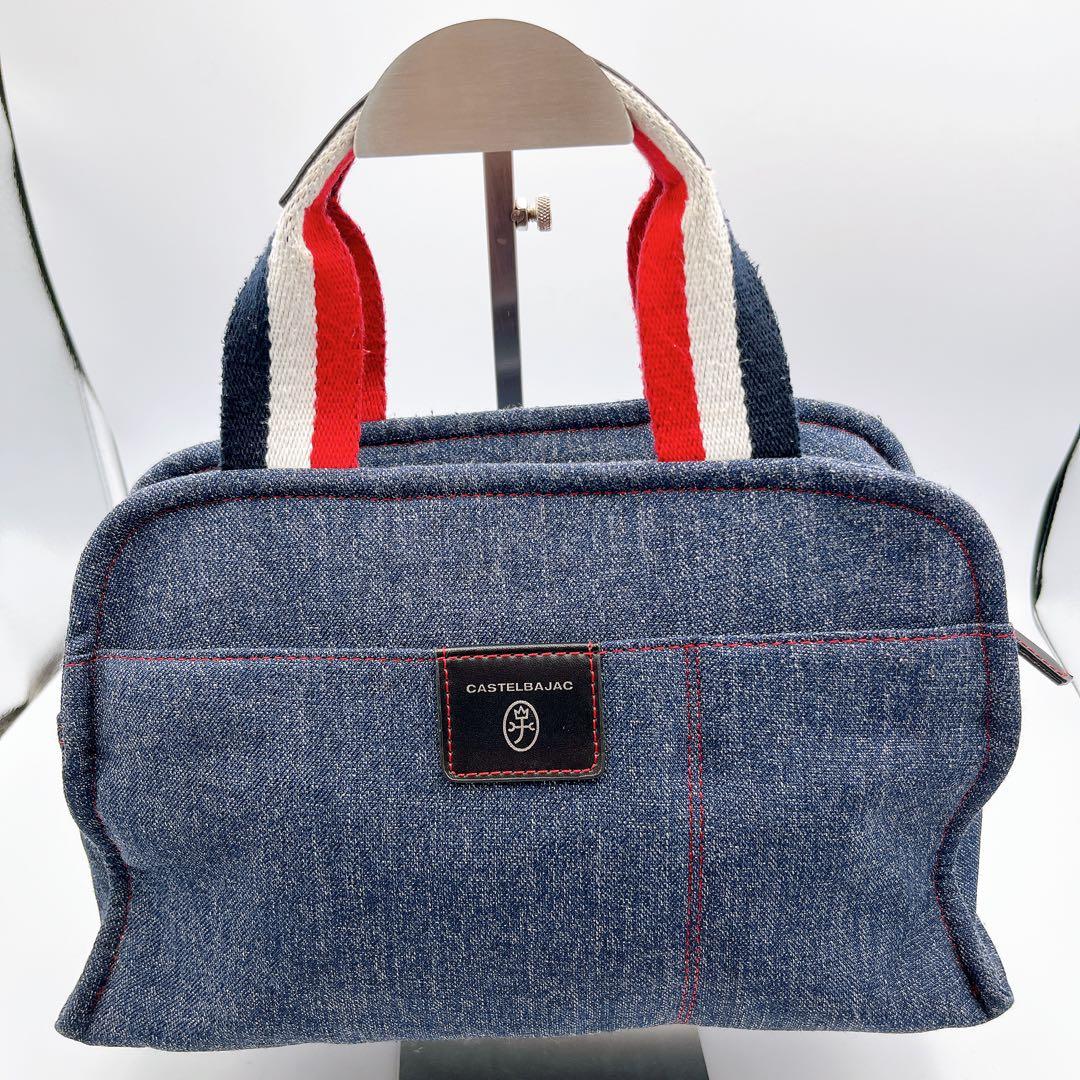 美品　カステルバジャック　2way デニム素材　ハンド　ショルダーバッグ