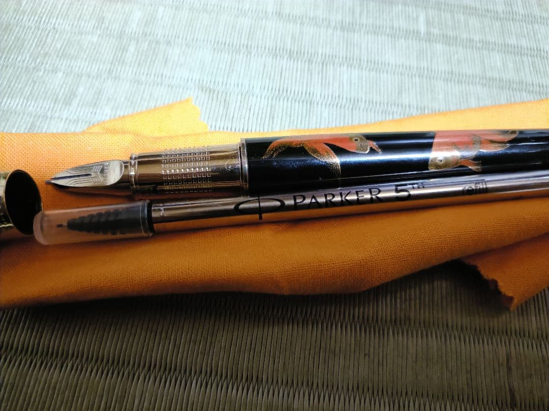 パ―カ―高級ボールペン本金蒔絵金魚デザイン ボールペン 本体
