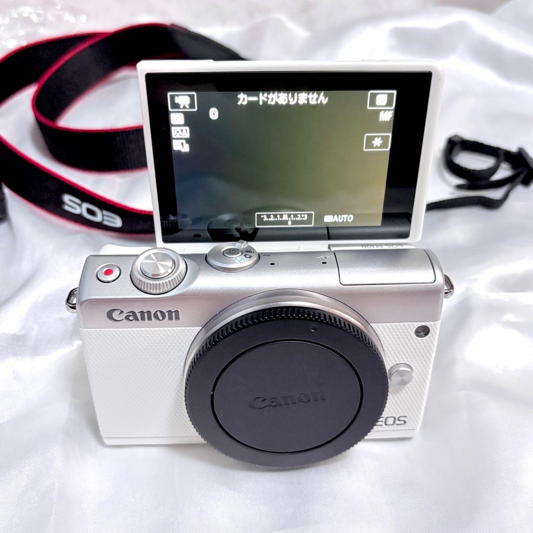 美品♪Canon EOS M100 ホワイト＋標準レンズセット