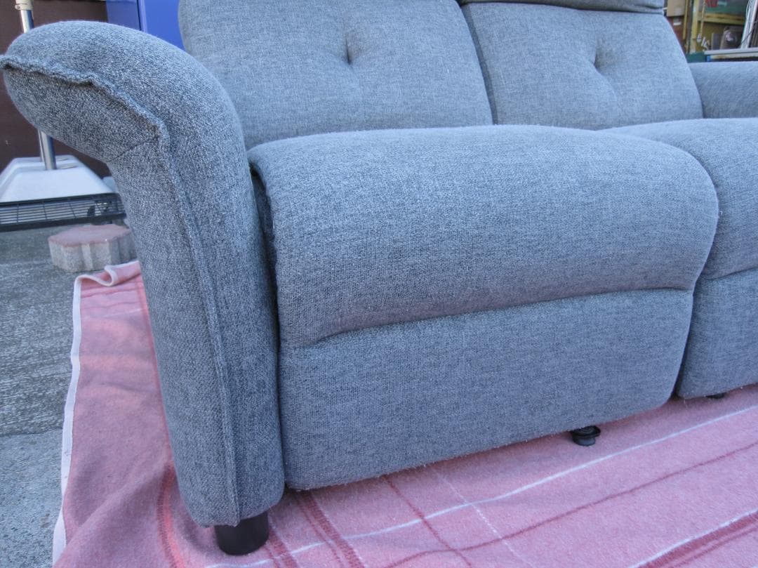 名古屋市等送料無料★ニトリ 2人掛け電動布張りリクライニングソファ Nピュール