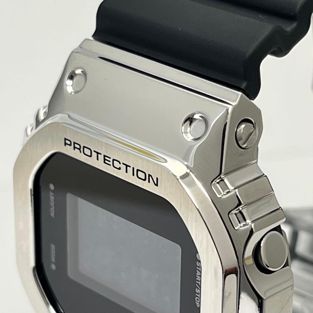 美品✨ G-SHOCK GM-5600 シルバー デジタル メタル メンズ腕時計