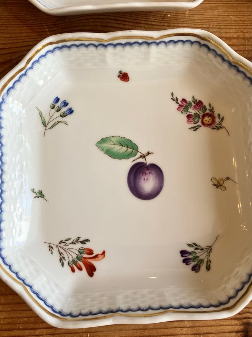 ジノリ　イタリアンフルーツ　15.5スクエアディッシュ×6