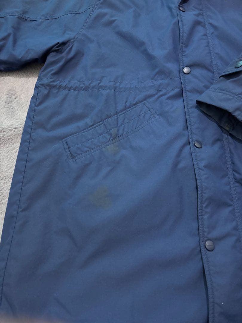 NIKE 90s ベンチコート　ロングコート　裏ボア　防寒　ネイビー　Lサイズ