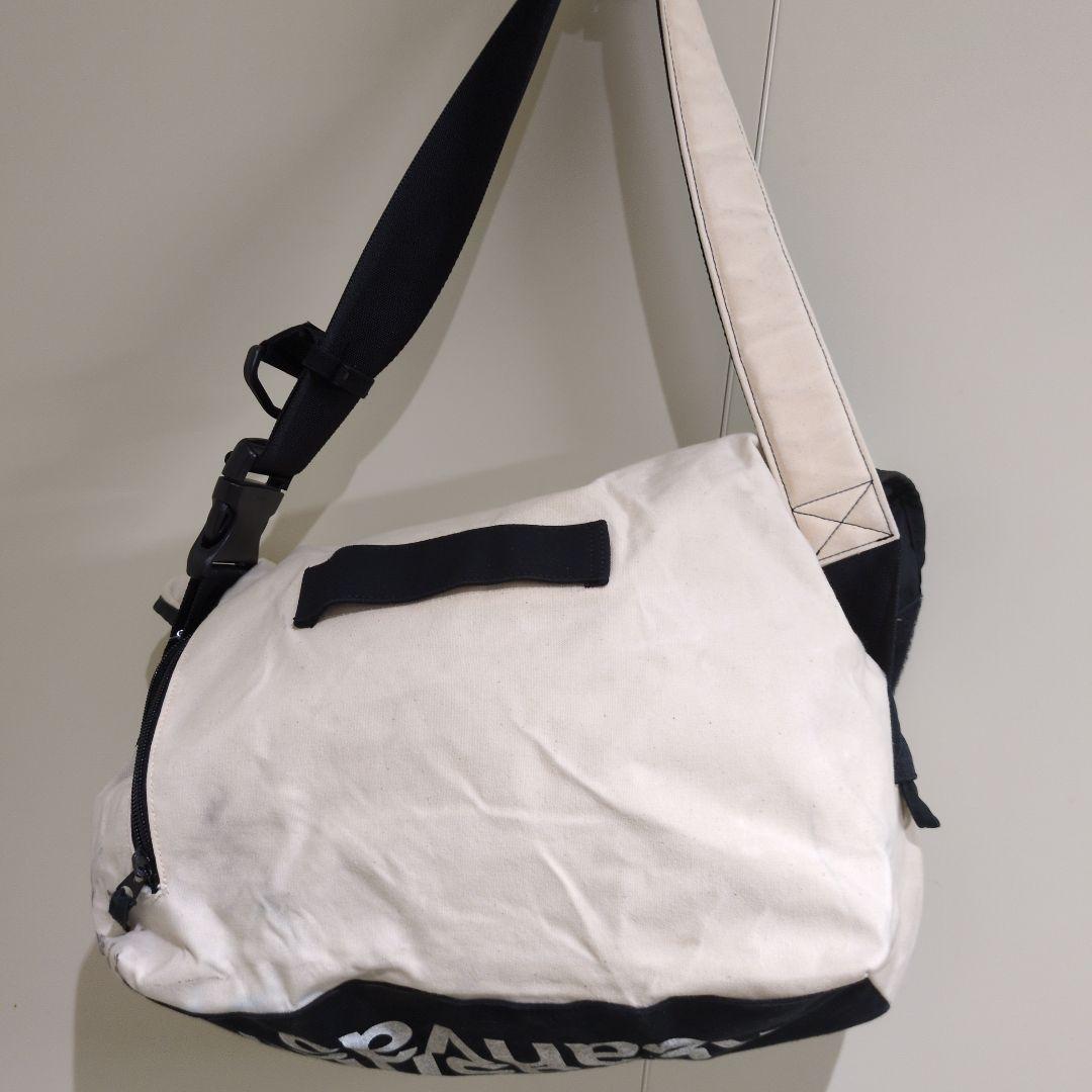 KURASHIKI canvas メッセンジャーバッグ ホワイト/ブラック