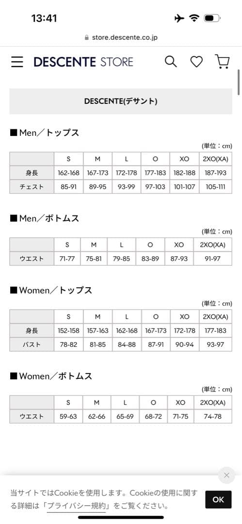 【DESCENTE】スキーウェア Mサイズ