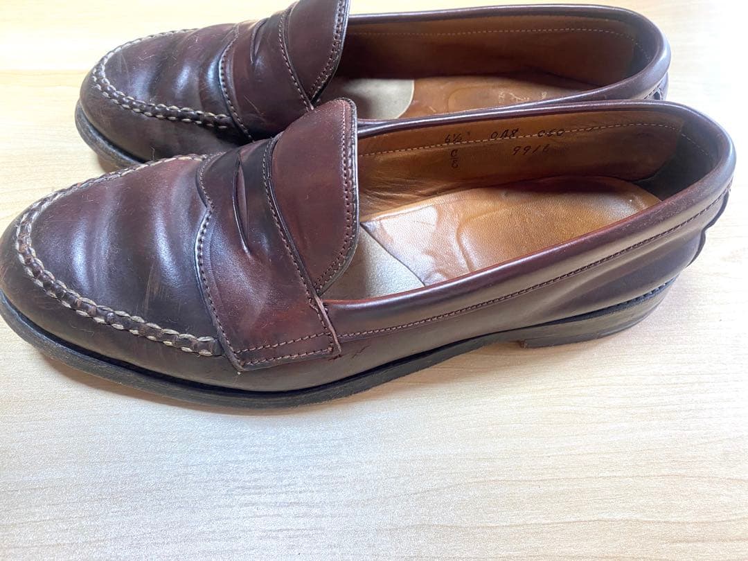 （希少）オールディン　コードバン　ローファー　バーガンディ6 2/1（25.0）