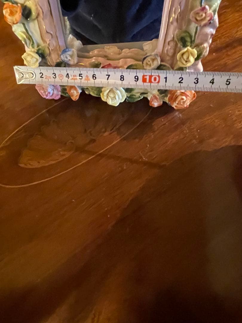 マイセン陶花と天使のミラー