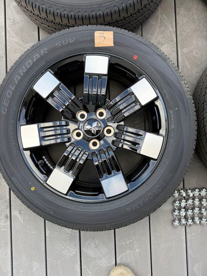 ①/4】2026式デリカd5 純正タイヤホイール4本セット新車外し グレードP