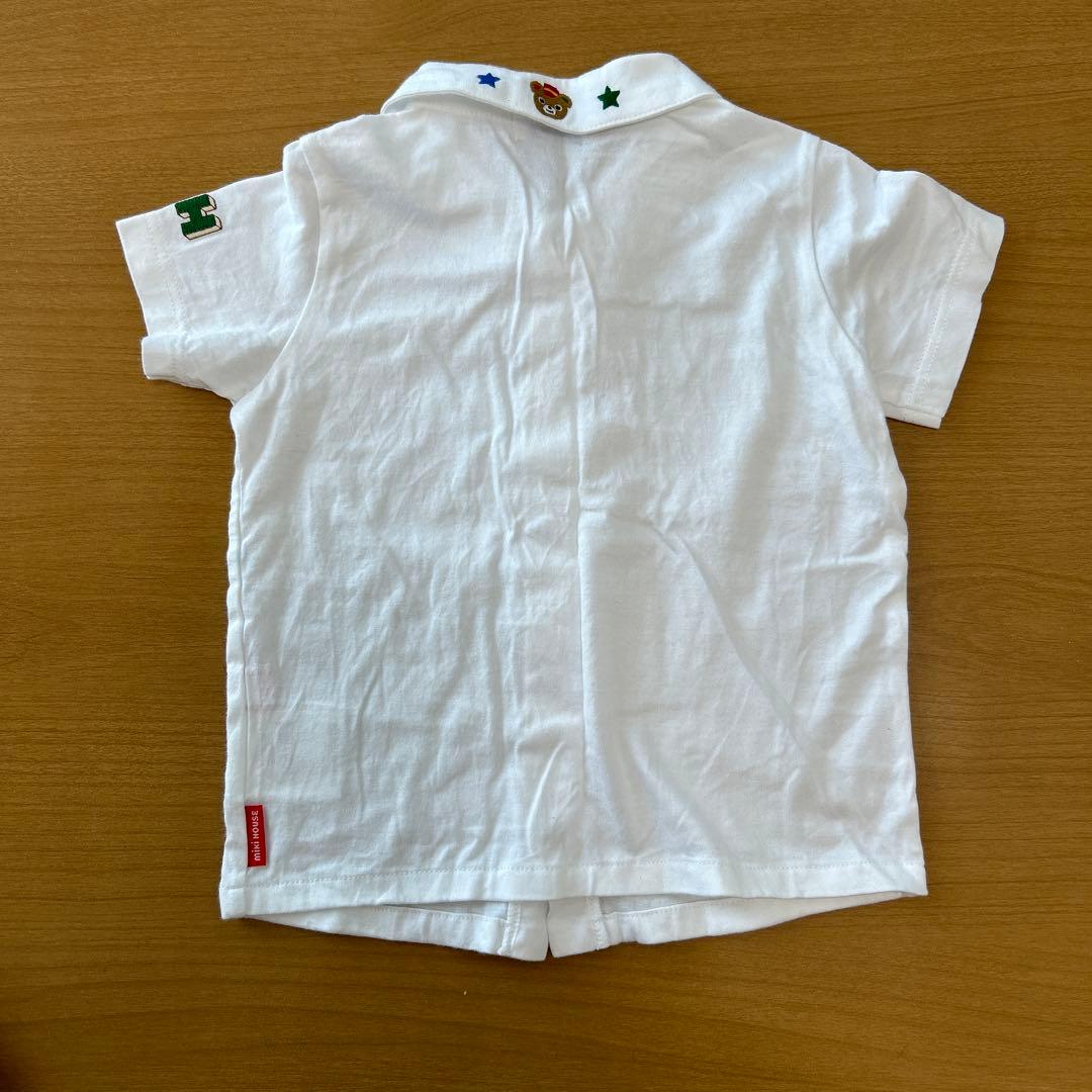 [未使用品]3/26まで値下げ中　ミキハウス デニムオーバーオール七分丈(80)