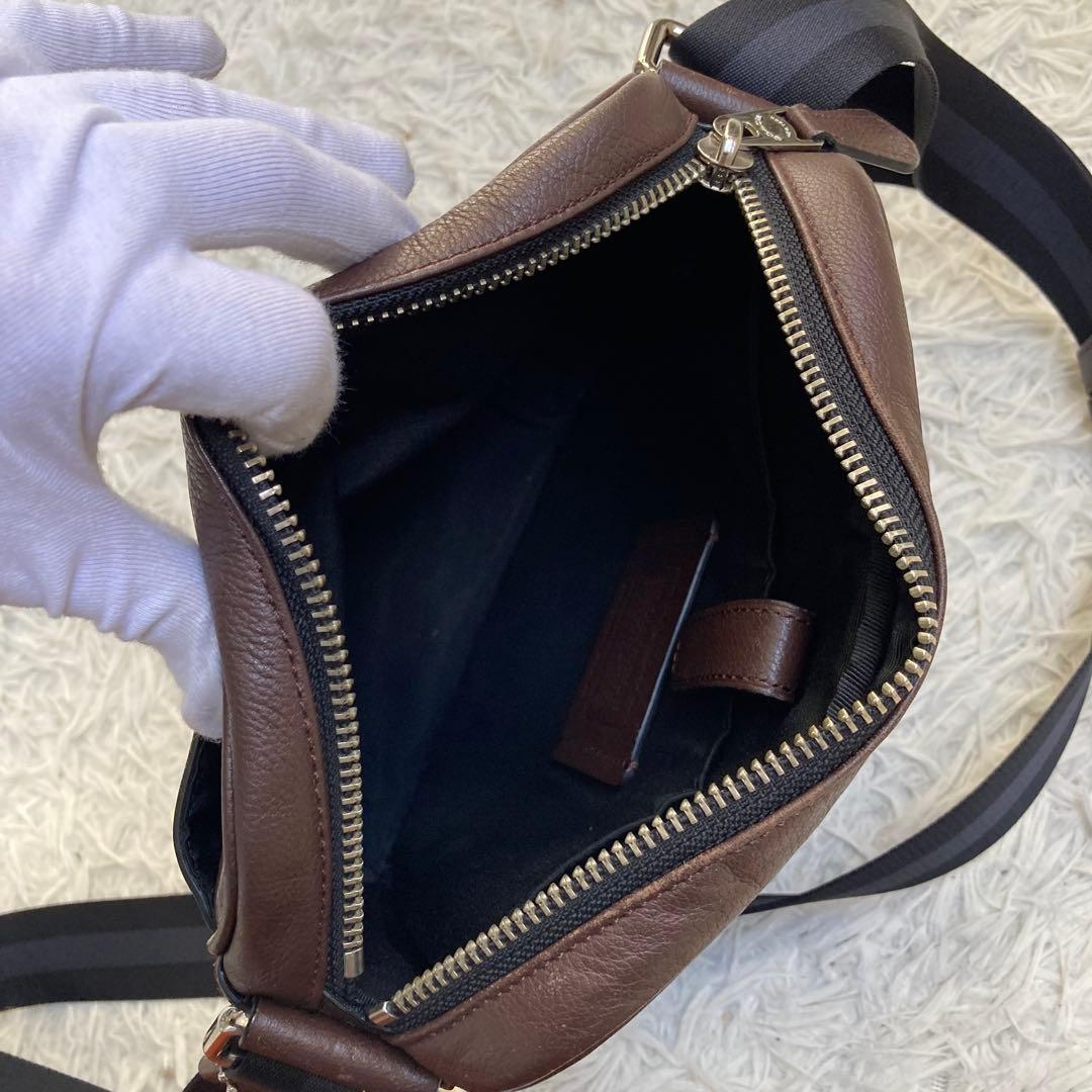 極美品 COACH チャールズ フライトバッグ ヘリテージ ボディバッグ