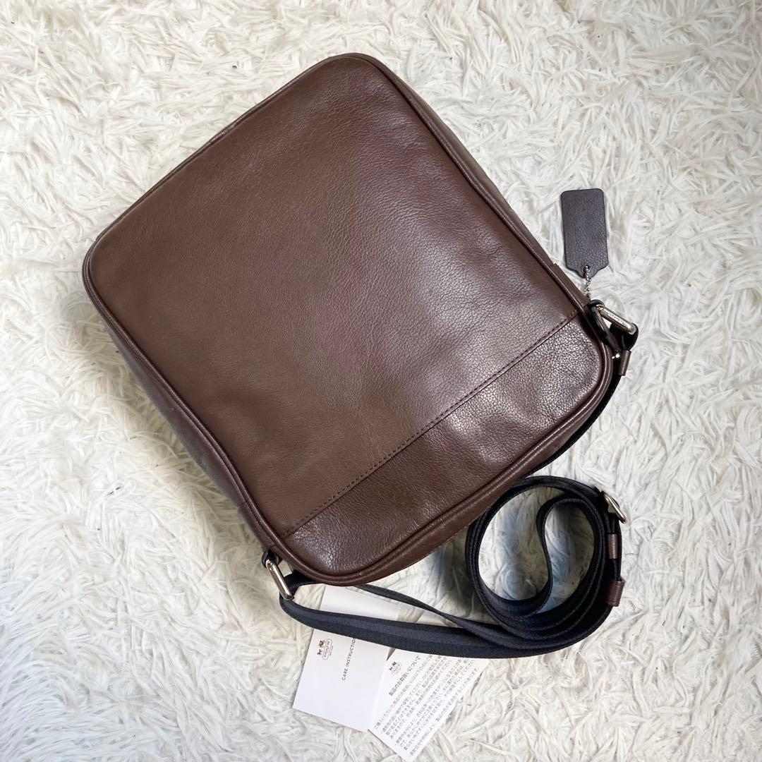 極美品 COACH チャールズ フライトバッグ ヘリテージ ボディバッグ