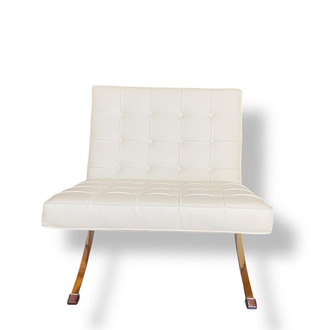 超美品 バルセロナチェア　リプロダクト ソファチェア オットマン付き 1人用