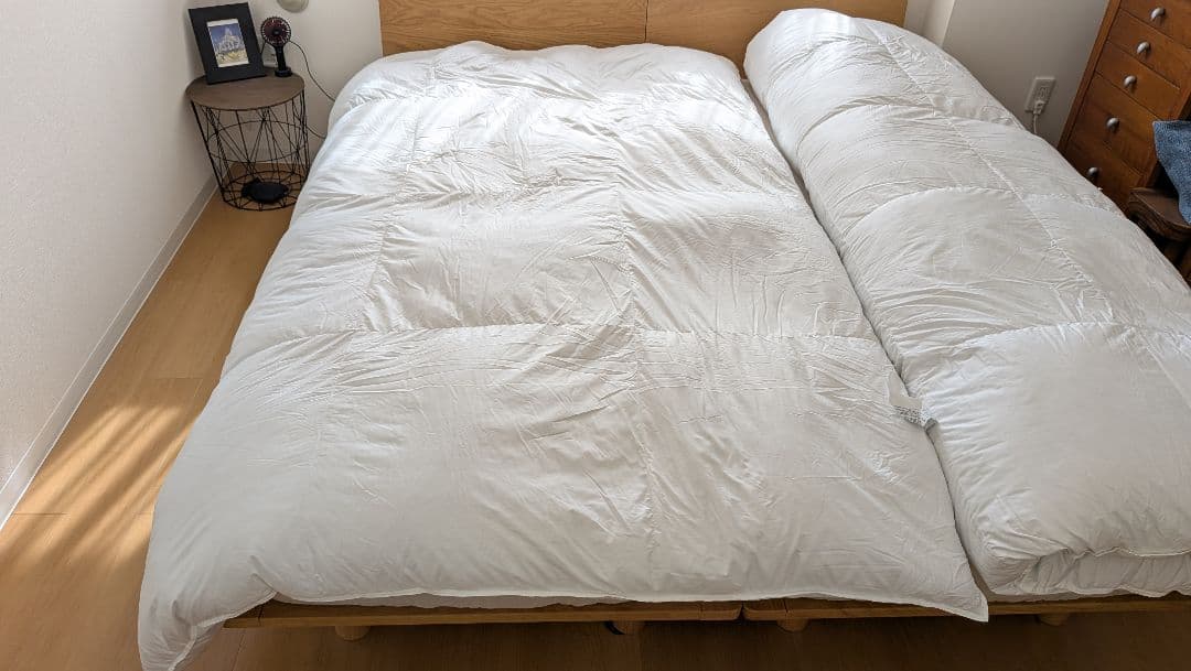 無印良品 防ダニ 羽毛掛けふとん・二層式/ シングル 150x210 1枚