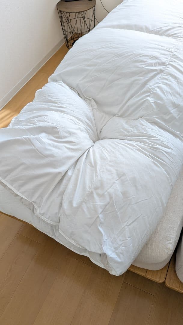 無印良品 防ダニ 羽毛掛けふとん・二層式/ シングル 150x210 1枚