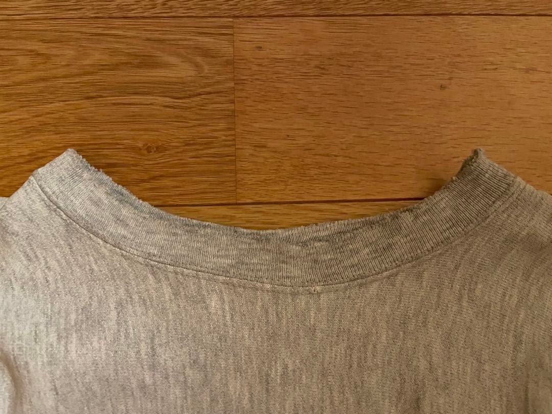 h*y様 チャンピオン 80sリバースウィーブ　NAVY 染み込みプリント Lサ