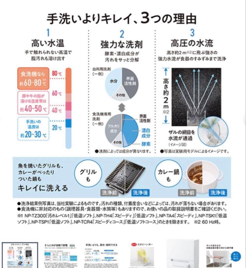 Panasonic NP-TSP1-W WHITE 食洗機タンク式　2022年製