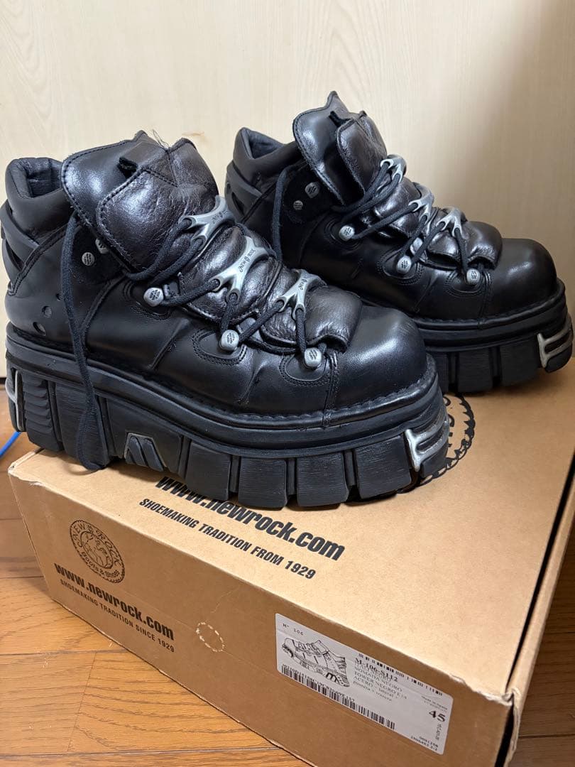【値下げ中】NEW ROCK レザーブーツ M-106-S112 size45