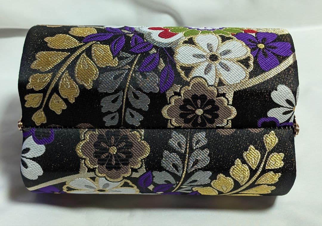 振袖用草履バッグセット　草履バッグセット　帯地 Sサイズ　黒地　新品未使用