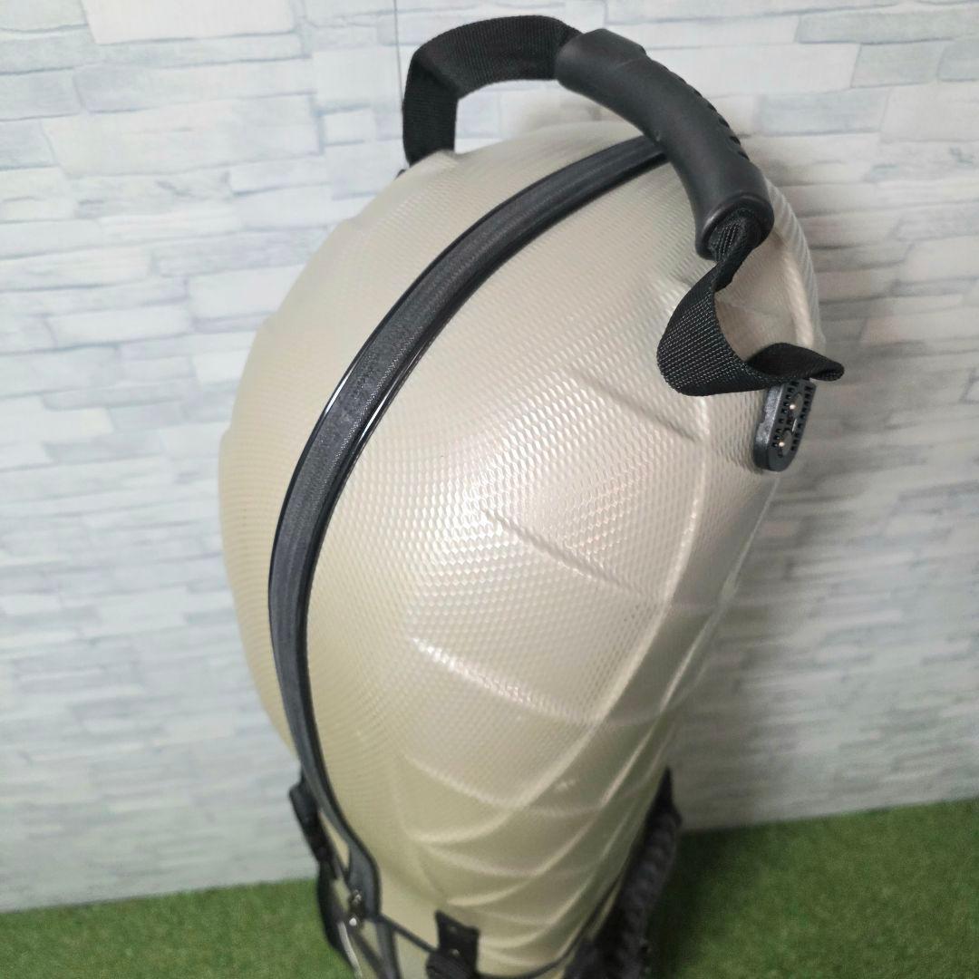 極美品 MEGA GOLF キャスター付 ハードケース キャディバッグ グレー