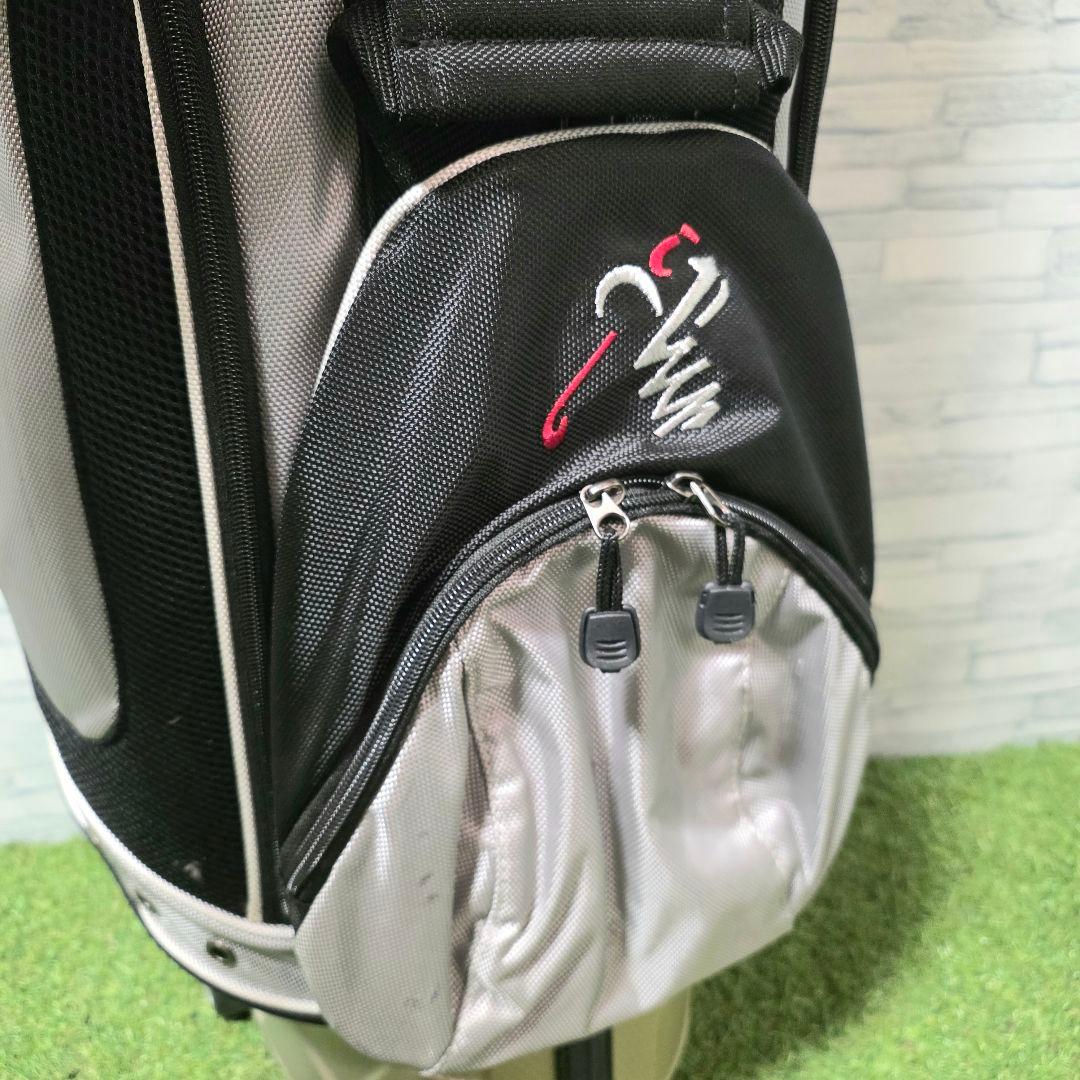 極美品 MEGA GOLF キャスター付 ハードケース キャディバッグ グレー