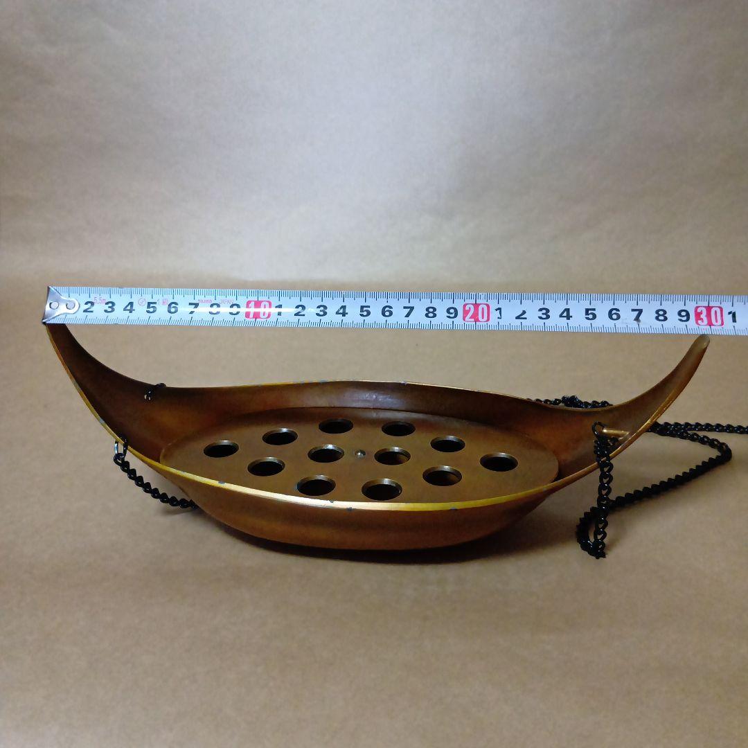 茶道具　唐銅吊舟花入