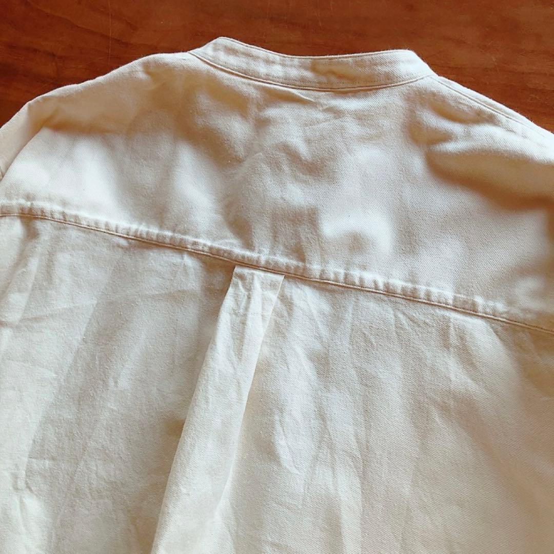 ダントン ヘンリーネックプルオーバーシャツ38アイボリー