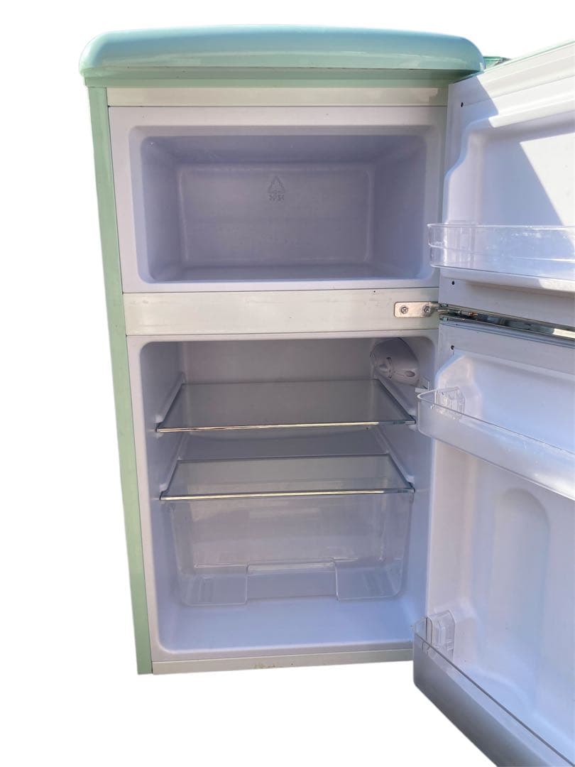 くるり オーヤマ 2021年製　レトロ冷蔵庫　PRR-082D-LG