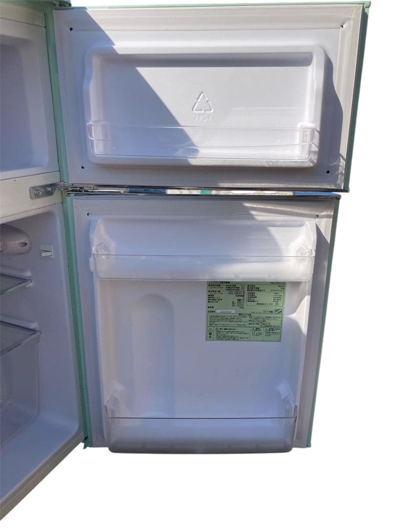 くるり オーヤマ 2021年製　レトロ冷蔵庫　PRR-082D-LG