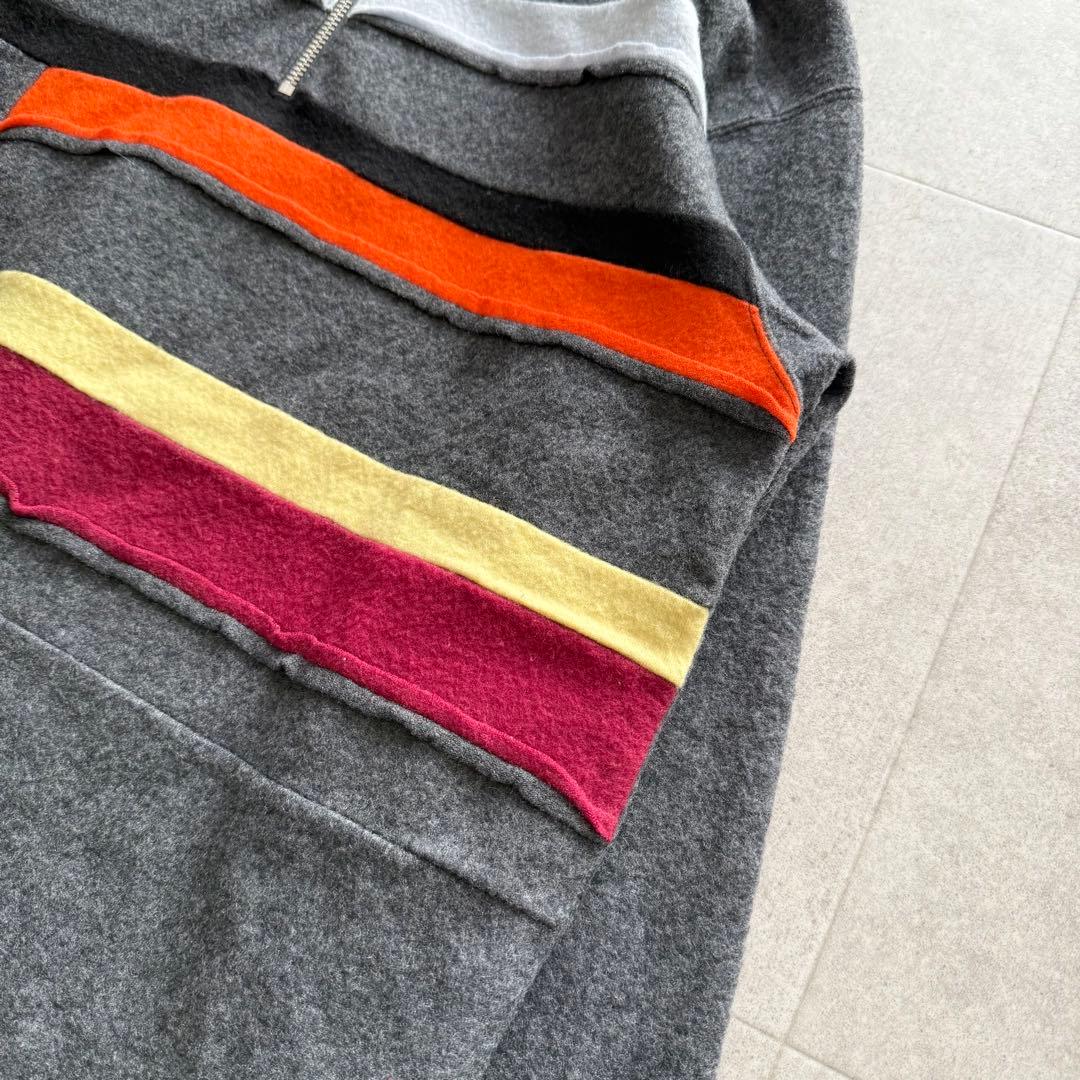 コムデギャルソンオム　田中オム　ジップアップニット　ウール　マルチカラー